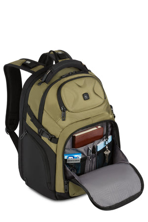 Swissgear Endure 17 inch Laptop Backpack - Gusseted organizer compartment with key/fob clip and multiple divider pockets for pens, mobile phone, ID card and memory stick