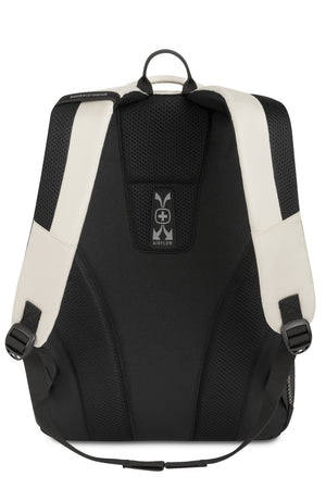 SWISSGEAR 1186 Laptop Backpack - Special Edition - Cream Black Padded, Airflow back panel with mesh fabric for superior back ventilation and support