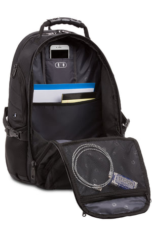 SWISSGEAR 1900 Black Series ScanSmart Laptop Backpack  Accordion file holder