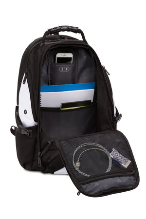 SWISSGEAR 1900 Black Series ScanSmart Laptop Backpack  Accordion file holder