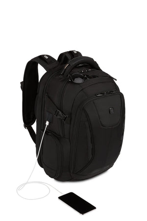 SWISSGEAR 5358 USB ScanSmart Laptop Backpack Built-in USB outlet power ready port for charging on the go  