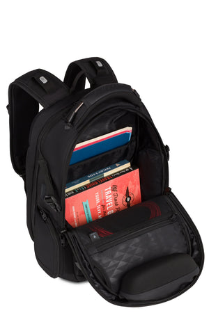 SWISSGEAR 5358 USB ScanSmart Laptop Backpack store paperwork, magazines or books in the additional file pocket