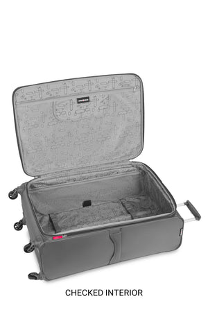 SWISSGEAR 6270 Expandable Liteweight 2pc Spinner Luggage Set - Pewter One zippered internal packing pocket