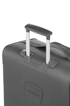 SWISSGEAR 6270 Expandable Liteweight 2pc Spinner Luggage Set - Pewter Aluminum, push-button locking telescopic handle for easy pushing or pulling of luggage