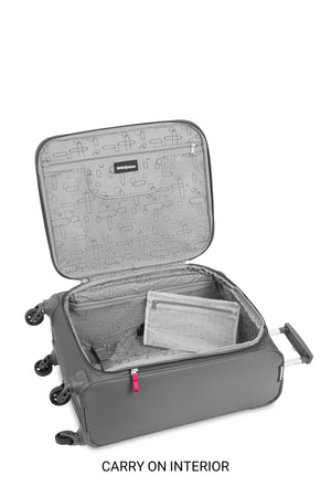 SWISSGEAR 6270 Expandable Liteweight 2pc Spinner Luggage Set - Pewter Removable zippered wet pouch