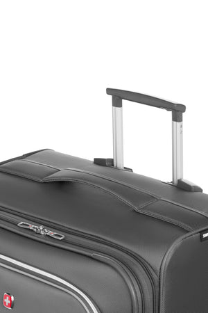 SWISSGEAR 6270 Expandable Liteweight 2pc Spinner Luggage Set - Pewter Reinforced, padded, top handle, plus integrated bottom handle for easy lifting and carrying