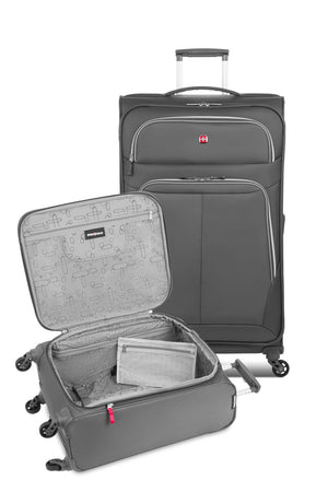 SWISSGEAR 6270 Expandable Liteweight 2pc Spinner Luggage Set - Pewter Set contains the 19