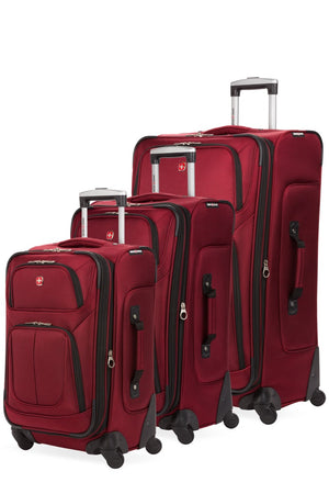 SWISSGEAR Sion 6283 Expandable 3pc Spinner Luggage Set - Burgundy