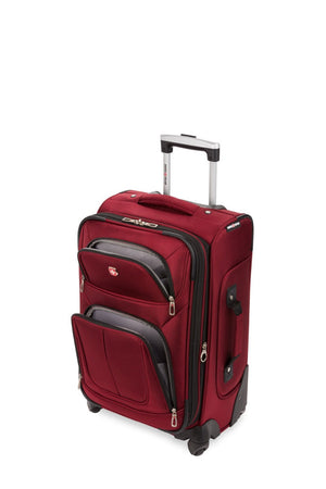 SWISSGEAR Sion 6283 Expandable 3pc Spinner Luggage Set - Burgundy Two front panel pockets with silver tone zippers