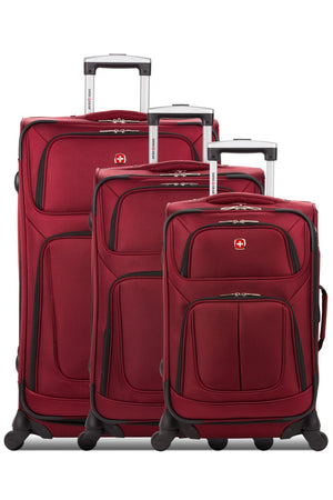 SWISSGEAR Sion 6283 Expandable 3pc Spinner Luggage Set - Burgundy