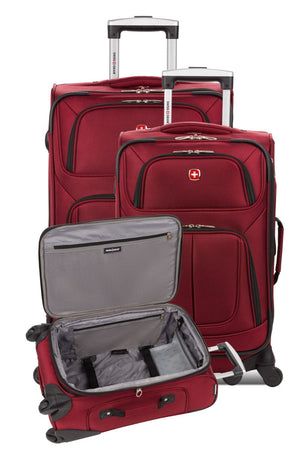 SWISSGEAR Sion 6283 Expandable 3pc Spinner Luggage Set - Burgundy 3-PC collection has 21