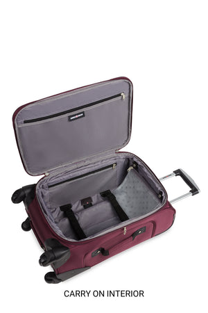 SWISSGEAR Sion 6283 Expandable 2pc Spinner Luggage Set - Merlot Removable zippered wet pouch