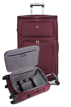 SWISSGEAR Sion 6283 Expandable 2pc Spinner Luggage Set - Merlot Set contains 21