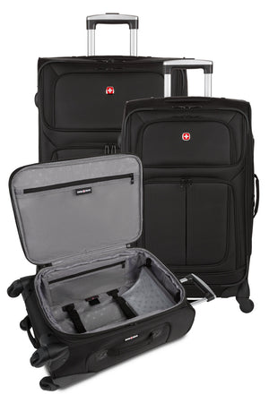SWISSGEAR Sion 6283 Expandable 3pc Spinner Luggage Set - Black