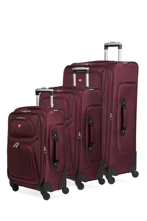 Swissgear Sion 6283 Expandable 3pc Spinner Luggage Set - Merlot
