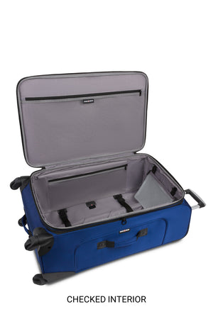 SWISSGEAR Sion 6283 Expandable 2pc Spinner Luggage Set - Blue Zippered side mesh pocket