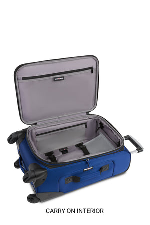 SWISSGEAR Sion 6283 Expandable 2pc Spinner Luggage Set - Blue Zippered lid pocket