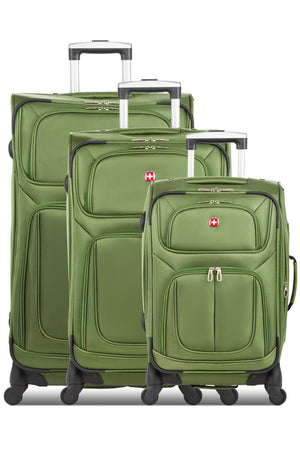 Swissgear Sion 6283 Expandable 3pc Spinner Luggage Set - Evergreen