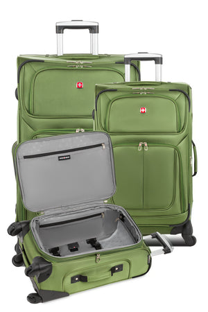 Swissgear Sion 6283 Expandable 3pc Spinner Luggage Set - Evergreen 3 Piece collection includes 21