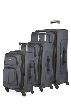 SWISSGEAR Sion 6283 Expandable 3pc Spinner Luggage Set - Dark Gray