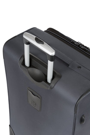 SWISSGEAR Sion 6283 Expandable 3pc Spinner Luggage Set - Dark Gray Push-button locking telescopic handle for easy pushing or pulling of luggage