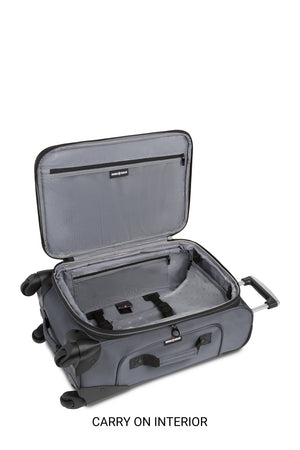 SWISSGEAR Sion 6283 Expandable 3pc Spinner Luggage Set - Dark Gray Zippered side mesh pocket