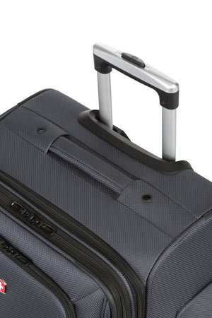 SWISSGEAR Sion 6283 Expandable 3pc Spinner Luggage Set - Dark Gray Reinforced padded top handle, and integrated side and bottom handles for easy lifting and carrying