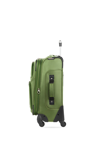 SWISSGEAR Sion 6283 21 inch Expandable Carry On Spinner Luggage - Evergreen Reinforced padded top handle, and integrated side and bottom handles for easy lifting and carrying