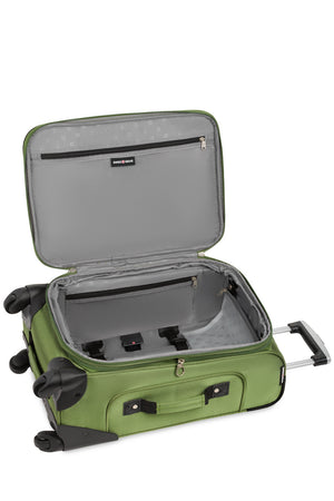 SWISSGEAR Sion 6283 21 inch Expandable Carry On Spinner Luggage - Evergreen Zippered lid pocket