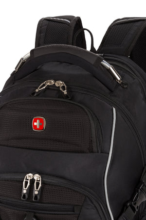 Swissgear 6752 ScanSmart Laptop Backpack - Zippers and handle details