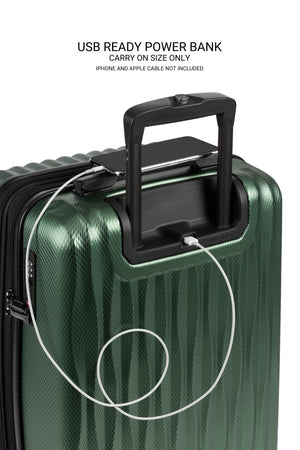 SWISSGEAR Energie 3-Piece Spinner Set - Verdun Green