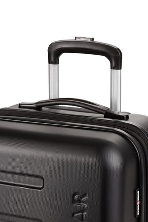 SWISSGEAR Signature 18” Expandable Carry On Hardside Spinner Luggage - Black Molded grab handle for lightweight mobility 