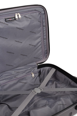 SWISSGEAR Signature 18” Expandable Carry On Hardside Spinner Luggage - Black Interior zippered pouch for storing travel-sized items