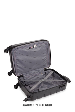 SWISSGEAR 7366 Expandable 3pc Hardside Luggage Set - Elastic tie-down clothing straps