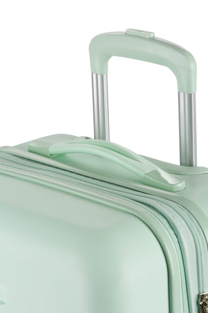 SWISSGEAR Signature 18” Expandable Carry On Hardside Spinner Luggage - Clearly Aqua Molded grab handle for lightweight mobility 
