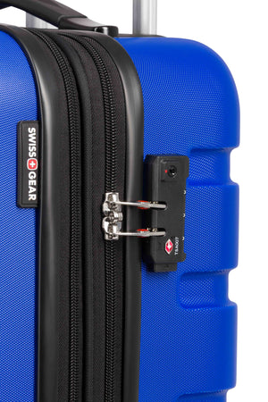 SWISSGEAR Signature 18” Expandable Carry On Hardside Spinner Luggage - Cobalt Blue TSA-approved combination lock