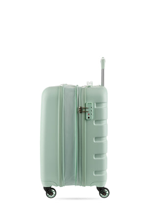SWISSGEAR Signature 18” Expandable Carry On Hardside Spinner Luggage - Clearly Aqua Expands for additional packing space  