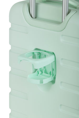 SWISSGEAR Signature 18” Expandable Carry On Hardside Spinner Luggage - Clearly Aqua Patented foldable cupholder on its exterior