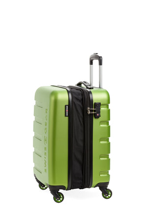 SWISSGEAR Signature 18” Expandable Carry On Hardside Spinner Luggage - Lime Expands for additional packing space  