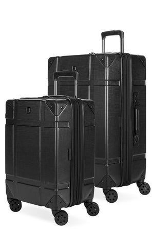 Swissgear 7639 Expandable Trunk 2 Piece Spinner Set – Black 