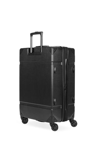Swissgear 7639 Expandable Trunk 2 Piece Spinner Set – Black Rugged ABS construction