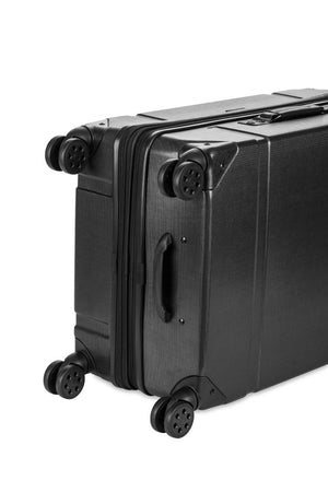 Swissgear 7639 Expandable Trunk 2 Piece Spinner Set – Black Eight 360-degree multi-directional spinner wheels for maximum maneuverability