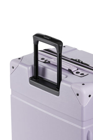 Swissgear 7639 Expandable Trunk 2 Piece Spinner Set – Evening Haze Aluminum push-button locking telescopic handle for easy pushing and pulling of luggage