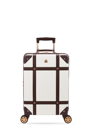 SWISSGEAR Vintage Trunk Carry-On Spinner - White