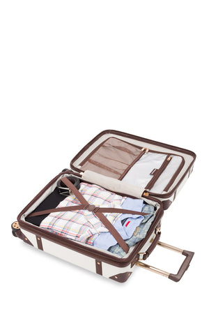 SWISSGEAR Vintage Trunk Carry-On Spinner - White