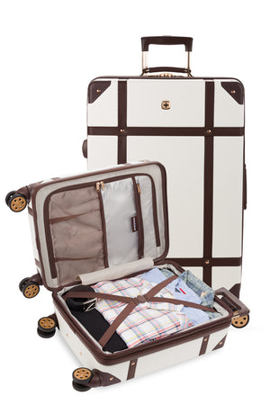 SWISSGEAR Vintage Trunk 2-Piece Spinner Set - White