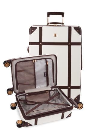 SWISSGEAR Vintage Trunk 2-Piece Spinner Set - White