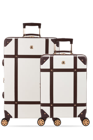 Swissgear 7739 Expandable Trunk 2PC Spinner Set - White