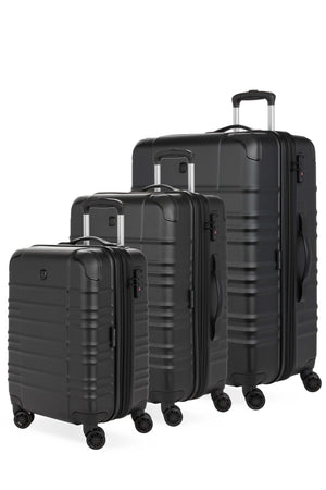 SWISSGEAR 8027 Expandable Spinner 3 Piece Luggage Set - Black