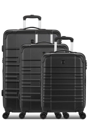 SWISSGEAR 8027 Expandable Spinner 3 Piece Luggage Set - Black